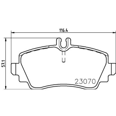 Imagen de HELLA 8DB 355 018 281 Juego de pastillas freno preparado para indicador desgaste con tornillos pinza accesorios MERCEDES BENZ: Clase A