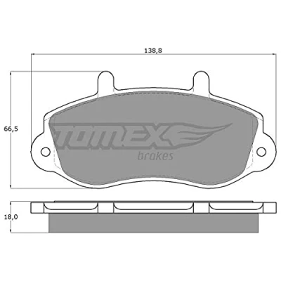 Imagen de TOMEX brakes TX 13 01 Juego de pastillas freno Eje delantero RENAULT: MASTER 2 Kasten, Pritsche/Fahrgestell, Bus
