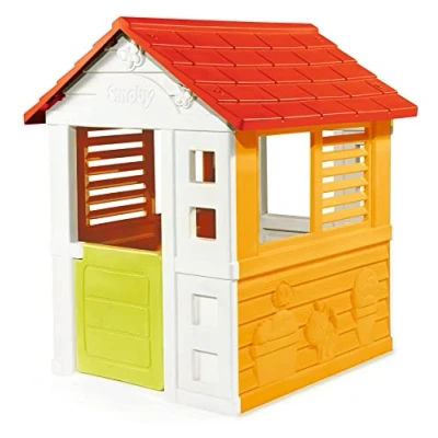 Imagen de Smoby, Casita Infantil Sunny Playhouse, con 2 Ventanas y Puerta, Sólida Robusta, para Niños a Partir de Años, 7600810707