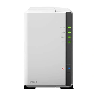 Imagen de Synology DS220j 2 Bay Diskstation NAS Realtek Plataforma de Almacenamiento RTD1296 512MB Ram 1 x RJ 45 GbE LAN Paquete Puertos con 4TB WD Red Plus HDD WD40EFZX 68AWUN0