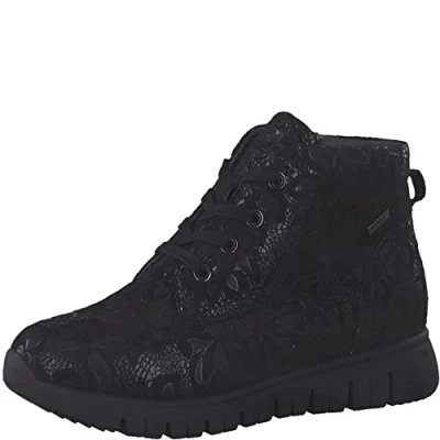 Imagen de Tamaris 8 86204 29, Botas Cortas al Tobillo Mujer, Black/Flower, 40 EU Ancho