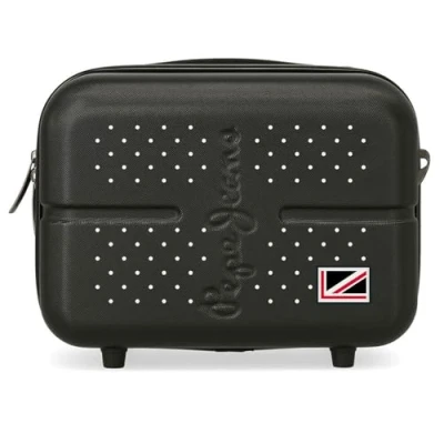 Imagen de Pepe Jeans Laila Neceser Adaptable con Bandolera Negro 29x21x15 cms Rígido ABS 9,14L