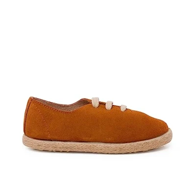 Imagen de Pisamonas Zapatillas Cordones Serraje Y Yute Niños Talla 27 Color Camello