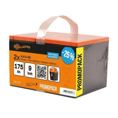 Imagen de Paquete dúo de pastores eléctricos Gallagher Powerpack, 2x9V/175Ah, Adecuado para Ganadería