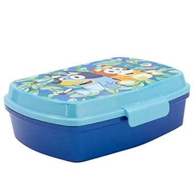 Imagen de Fiambrera rectangular para el almuerzo infantil de Bluey