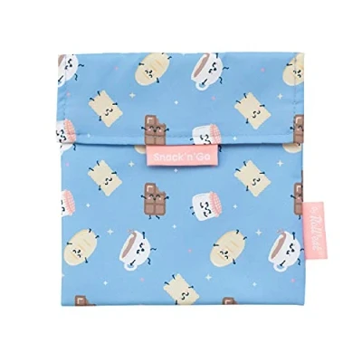 Imagen de Roll&#039;eat ® Mr. Wonderful Porta Sandwich Reutilizable, Bolsa Ecológica sin BPA, Bocadillo Chocolate Snack&#039;n&#039;Go
