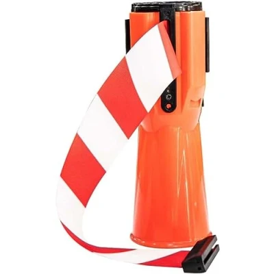 Imagen de Cinta RetráCtil para Conos De TráFico, Barrera Conos, Advertencia Emergencia Montable En Alta Visibilidad TráFico(Red,5m)