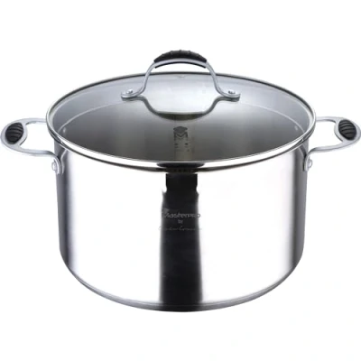 Imagen de MasterPRO Bergner Olla alta 26x15.5cm 8l acero inoxidable, inducción, con tapta de vidrio