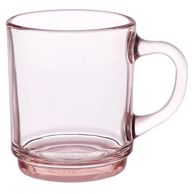 Imagen de Duralex Versailes 06C1111 Taza de café vidrio templado 260 ml, paquete 6 unidades, color rosa