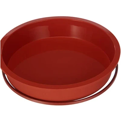 Imagen de Silikomart SFT120 Moldes de Silicona para Tartas Molde REDONDO, Antiadherente, Pack 1 Reposteria con Anillo Seguridad, Ø 200 h 40 mm, Volumen 1,05 l, Made in Italy