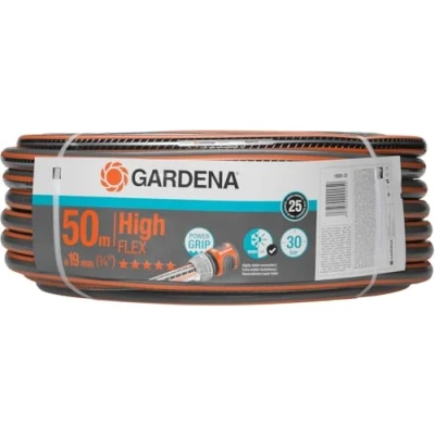 Imagen de GARDENA manguera Comfort HighFLEX 19 mm (3/4&quot;), 50 m: de jardín con perfil Power Grip, presión rotura 30 bar, rígida (18085 20)