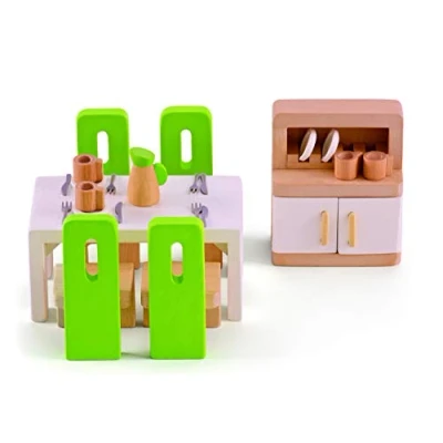 Imagen de Hape E3454 Dining Room Wooden Dolls House Accessories