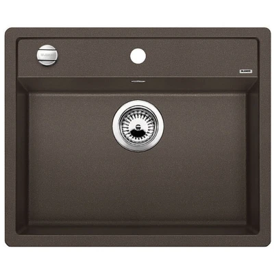 Imagen de Blanco 515066 Fregadero con Moderno Diseño para Armarios Bajos de SILGRANIT , Marrón, 60 cm Ancho