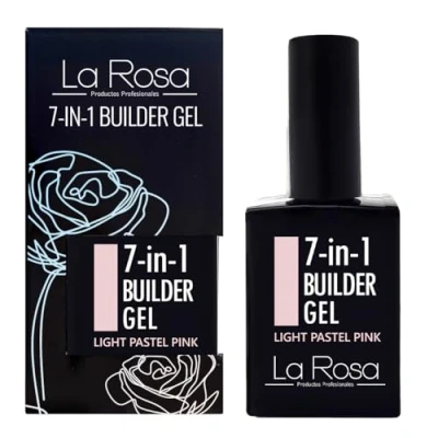 Imagen de LaRosa 7 en 1 BUILDER Gel in a bottle Constructor Uñas botella 15ml LIGHT PASTEL PINK