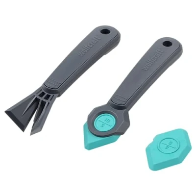 Imagen de wolfcraft Juego &quot;Renovación de juntas&quot;, 4 piezas I 4334000 Para rascar las juntas deterioradas y alisar nuevas silicona acrílico