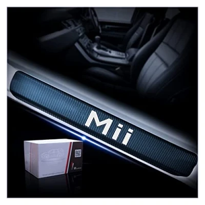 Imagen de Protector Umbral Puerta Coche For SE AT Mii 4pcs De Automóvil Fibra Carbono Pegatina Anti pateada Protección contra Rasguños