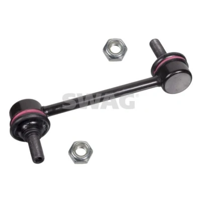Imagen de SWAG 85 94 2099 Bieleta de suspensión Eje trasero izquierda, trasero, derecha 124 M10 x 1,25 con tuerca autofijadora Acero negro