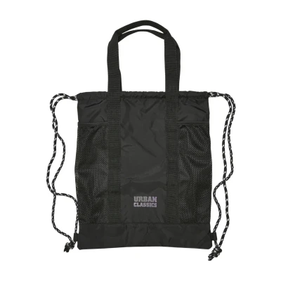 Imagen de Urban Classics Bolsa de Gimnasio Multifuncional Ripstop reciclada, Unisex Adulto, Negro, Einheitsgröße