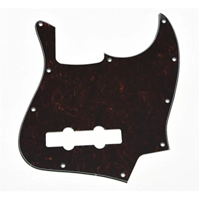 Imagen de KAISH Golpeador de 4 cuerdas estilo J Bass Pick Guard Scratch Plate para USA/México Jazz rojo/negro tortuga