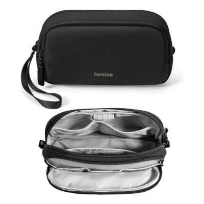Imagen de tomtoc Bolsa para Cables Accesorios, Organizador Viaje, de portátil, Técnica Alimentación teléfono móvil, Powerbank, Memoria USB, AirPods, Artículos Cotidianos