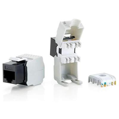Imagen de KIT 8 UDS CONECTOR HEMBRA RJ45 UTP CAT6 PANEL KEYSTONE TOOL FREE