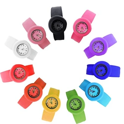 Imagen de HSW Slap on Watch Silicona números de Cuarzo Reloj Moda Deporte Correa muñeca fot niños niñas Mujeres Hombres Unisex Broche Relojes