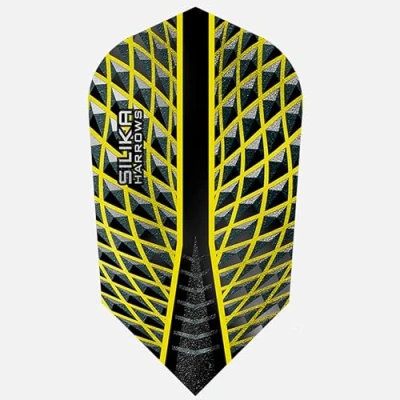 Imagen de Harrows Silika Slim Juego de 5 plumas para dardos (15 vuelos en total) I 100 micras, extra fuertes, fabricadas el Reino Unido, accesorios profesionales