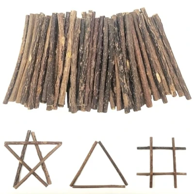 Imagen de ZAHD Palitos de Colores Natural Palito Abedul Palos Madera para Manualidades Cuadrado Varillas adecuados artesanía Creativa DIY (I)