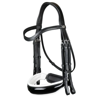Imagen de Dyon Double Bridle Patent white padding