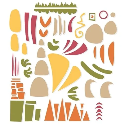 Imagen de Juego de Troqueles Sizzix Thinlits Infinite Doodles #1 666523 corte metal, delgados como una oblea para álbumes recortes, estampado, diario