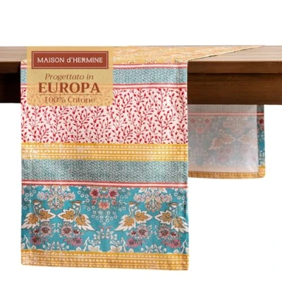 Imagen de Maison d&#039; Hermine Marquise Camino de Mesa Pascua 100% algodón para Fiesta Cena Vacaciones Cocina Primavera/Verano [Doble Capa (37 cm x 183 cm)]