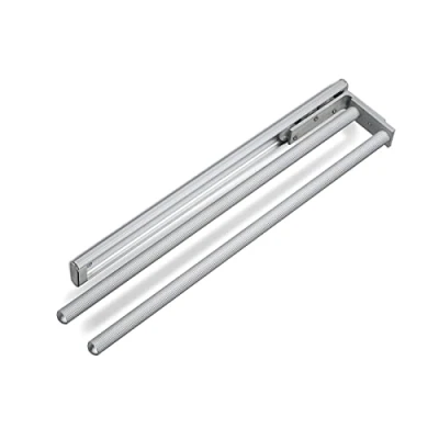 Imagen de SOTECH Toallero de aluminio TED 2 brazos EV1 anodizado (450 730 mm, extensible, giratorio) extraíble telescópico para baño o cocina
