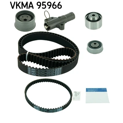 Imagen de SKF VKMA 95966 Kit de correa distribución 153 con amortiguador tensado, rodillo tensor perfil redondeado dientes