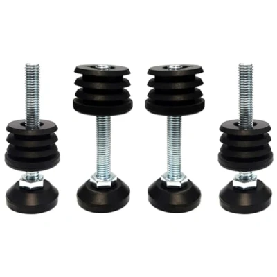 Imagen de cyclingcolors 4x Pies niveladores base circular muebles con contera tubo redondo, 38mm