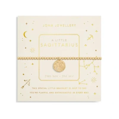 Imagen de Joma Jewellery Star Sign A LITTLE Pulsera chapada en oro con horóscopo elástico de 17,5 cm, Níquel