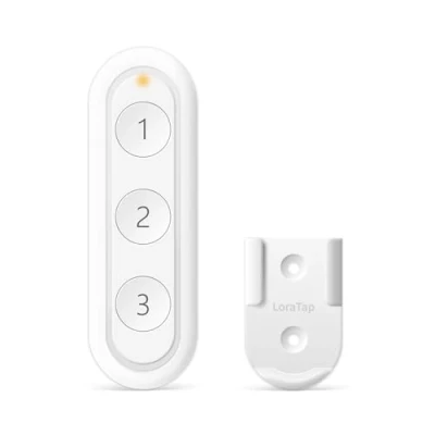 Imagen de LoraTap Control Remoto ZigBee Portátil de 3 Botones Inteligente para Persianas y Luces, Compatible con Smart Life App, Requiere Hub