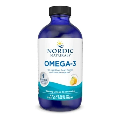 Imagen de Nordic Naturals, 1560mg Omega 3 Sabor Limón, Alta Dosificación, con EPA y DHA, 237ml, Testado en Laboratorio, Sin Soja, Gluten, No GMO