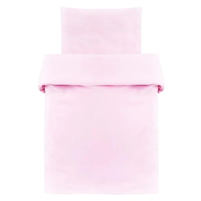 Imagen de Makian Juego de Funda Nordica Cuna Algodon 100%, Fundas Bebe con Almohada Bebe, Set 2 Piezas 80 x cm/35 40 cm, Rosa