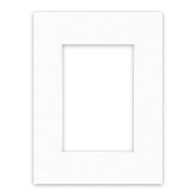 Imagen de nielsen Conservation Passepartout 1,5 mm, tamaño exterior 18x24 cm para cuadros 10x15 cm, blanco polar con estructura