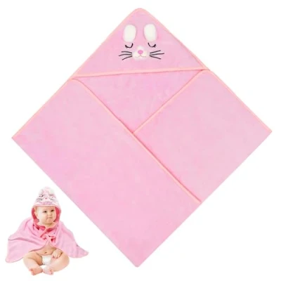 Imagen de FZSECRIU 80 * 80cm Toalla con Capucha para bebé, de bebé Capucha, Bebe Recien Nacido,Toalla baño Bebe,Capa Bebe,Toalla Personalizada,Albornoz Bebe,Regalo Nacido