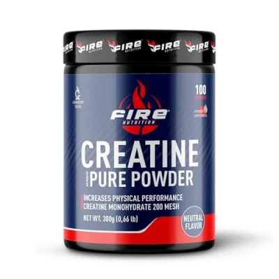 Imagen de Fire Nutrition Creatine Pure Powder 200 MESH 300 gr 100% Creatina Monohidrato Sin Sabor Micronizada Monohydrate Micronised