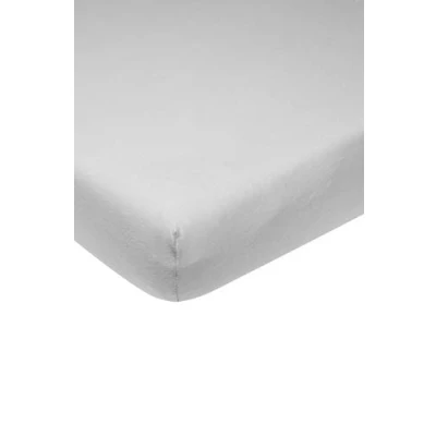 Imagen de Sábana bajera Meyco Baby Uni para colchón de parque (de algodón 100%, ajuste perfecto gracias al elástico integral, transpirable, dimensiones: 75 x 95cm), gris claro