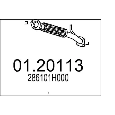 Imagen de MTS 01.20113 Tubo de escape 350 delante para silenciador intermedio KIA: Pro cee‘d I Hatchback, Familiar