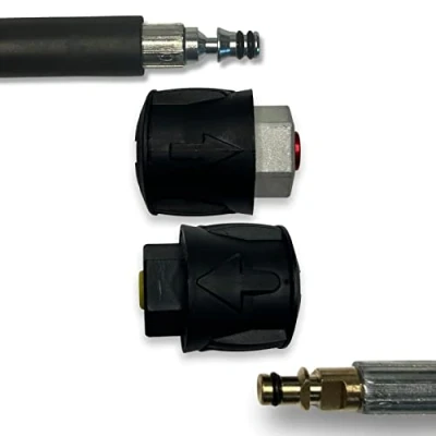 Imagen de M&amp;M Smartek Juego de adaptadores extensión manguera para Parkside a Kärcher Click Connect System, incluye acoplamiento M22 rosca