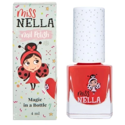 Imagen de Miss Nella STRAWBERRY &#039;N CREAM Esmalte de uñas especial roja para niños, con fórmula despegable, a base agua y sin olor
