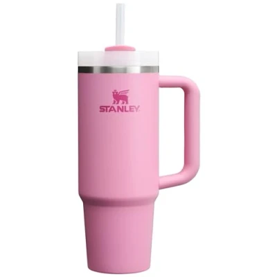 Imagen de STANLEY Quencher H2.0 FlowState Vaso aislado al vacío de acero inoxidable con tapa y popote para agua, té helado o café, batidos más, peonía, 30 onzas