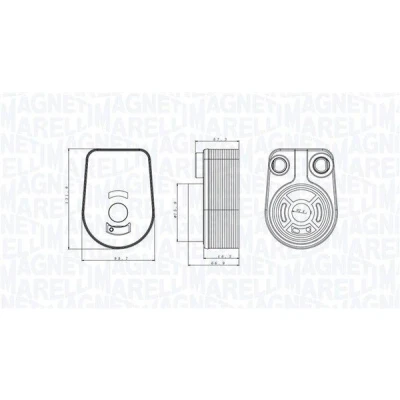 Imagen de MAGNETI MARELLI 350300002800 Radiador de Aceite RENAULT: Kangoo I, GRAND SCENIC 2, CLIO DACIA: LOGAN MCV Duster SUV, SANDERO 2