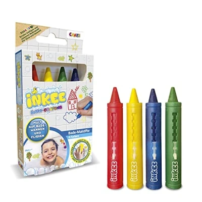 Imagen de INKEE Rotuladores lavables para la bañera niños, Juguetes Bañera, Colores 4 piezas
