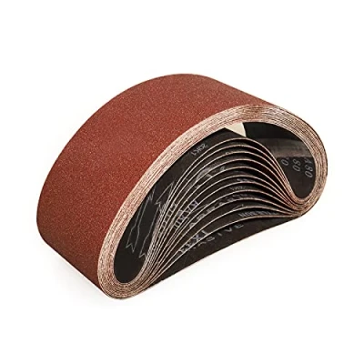 Imagen de Sruhrak Bandas de Lija 100 x 610 mm Granos 60 Lijado Correas Para Lijadora Banda (10 UNIDADES)