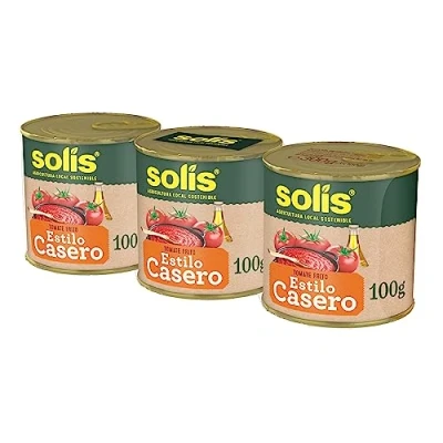 Imagen de SOLÍS Tomate Frito Estilo Casero Tripack Lata Sin Gluten Pack de 3 x 100g